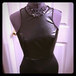 Faux leather dress